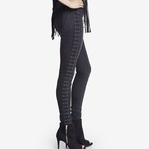 Express Lace Up Jean Leggings